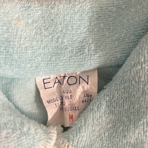 Vintage Eaton’s Blue Bunny Infant One-Piece Sleeper Terry 80s Made in Canada - Picture 3 of 5